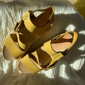 Bryr Jesse Stack Platform Clog Sandals, Fennel Nubuck, Size US 9 / EU 39